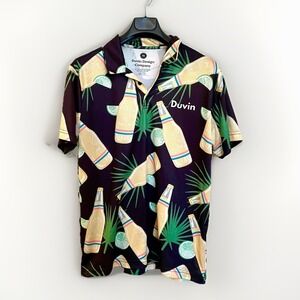 Duvin Design Company M cabana Golf shirt beer bottle Palm lime Polo Vacation